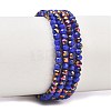 Electroplate Glass Beads Stradns EGLA-H114-02B-12-1