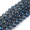 Transparent Electroplate Glass Beads Strands EGLA-N002-34C-C15-1