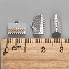 280Pcs Iron Ribbon Crimp Ends IFIN-CP0002-97G-3