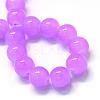 Baking Paint Imitation Jade Glass Round Bead Strands DGLA-Q021-6mm-44-2
