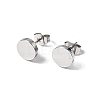 304 Stainless Steel Stud Earrings EJEW-L309-01B-P-4