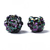 Chunky Resin Rhinestone Bubblegum Ball Beads RESI-M019-10mm-M-01-3