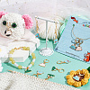 Alloy Ename Frog & Dinosaur Pendant Locking Stitch Markers HJEW-AB00029-5