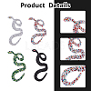 4Pcs 4 Colors Rhinestone Self-adhesion Cloth Patches DIY-FH0007-56-4