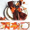 Gorgecraft 8Pcs Maple Leaf Cloth Napkin Rings AJEW-GF0005-14-3
