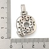 Brass Micro Pave Clear Cubic Zirconia Pendants KK-B099-01P-Q-3