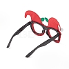 Christmas Plastic & Non-woven Fabric Glitter Glasses Frames AJEW-E053-01C-3