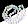 Electroplate Transparent Glass Beads Strands EGLA-N056-01A-13-2