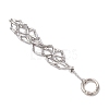 304 Stainless Steel Macrame Pouch Empty Stone Holder Pendant Decorations SA-CJ5EA2-02-4