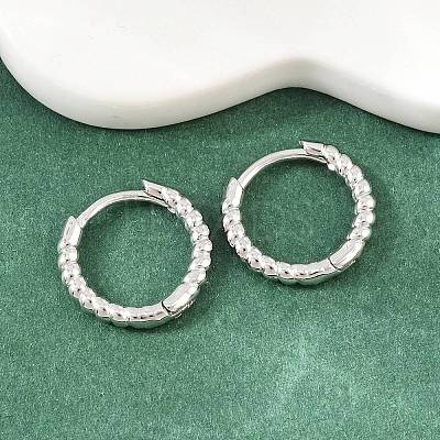 Brass Huggie Hoop Earrings KK-CBA8324-18B-P-1