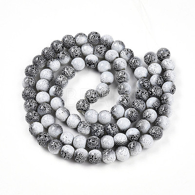 Transparent Baking Paint Glass Beads Strands DGLA-N009-10mm-09-1