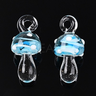 Handmade Lampwork Pendants LAMP-T021-14B-1