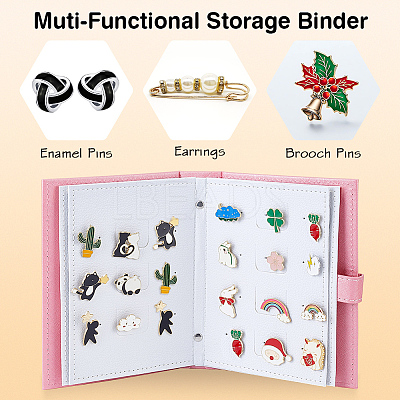 Imitation Leather Earring Displays Storage Book EDIS-WH0022-45A-1