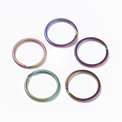 Ion Plating(IP) 304 Stainless Steel Split Key Rings STAS-L216-09B-1