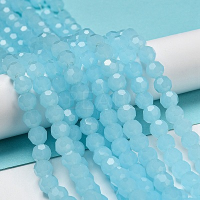 Imitation Jade Glass Beads Stands EGLA-A035-J8mm-D09-1