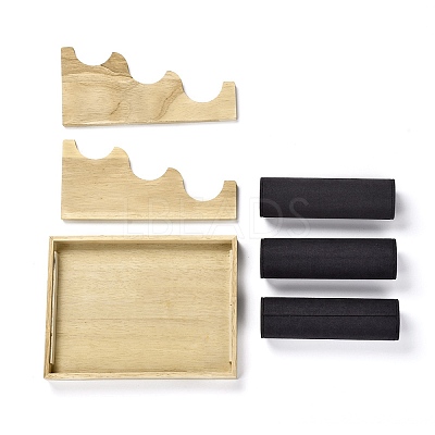 3 Layer Wood Jewelry Bracelet Displays Stands RDIS-K003-02A-1