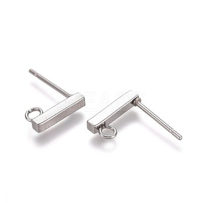 Non-Tarnish 304 Stainless Steel Stud Earring Findings STAS-E482-03B-P-1