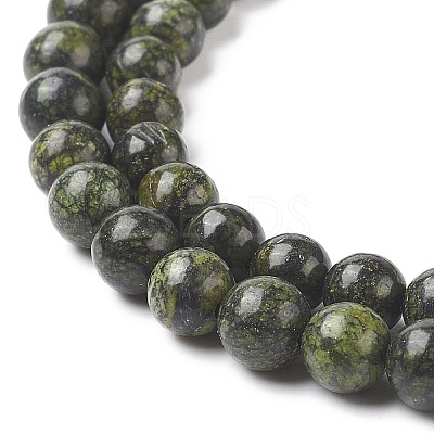 Natural Serpentine/Green Lace Stone Beads Strands G-S259-15-6mm-1-1