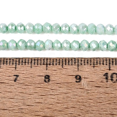Anti-Tarnish Electroplate Rondelle Glass Beads Strands EGLA-T021-3mm-17-08-1