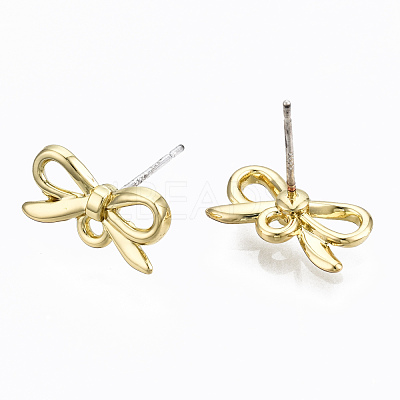 Alloy Stud Earring Findings X-PALLOY-T064-78LG-RS-1