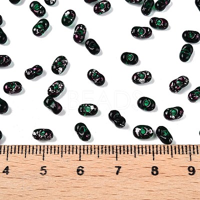 Picasso Spray Painted Glass Seed Beads SEED-T006-04-13-1