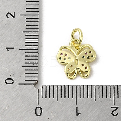 Real 18K Gold Plated Brass Pave Cubic Zirconia Pendants KK-M283-10B-02-1