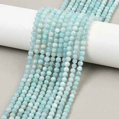 Natural Amazonite Beads Strands G-F461-12-4mm-01-1