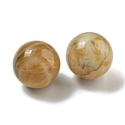 Natural Crazy Agate Round Ball Figurines Statues for Home Office Desktop Decoration G-P532-02A-21-1