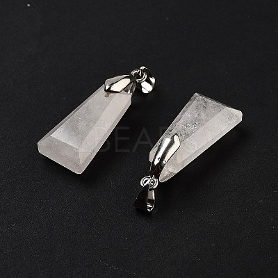 Natural Quartz Crystal Faceted Pendants G-F774-02A-1