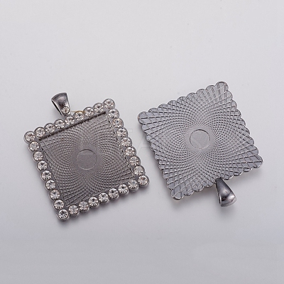 Alloy Pendant Cabochon Settings ALRI-TAC0001-05A-B-1