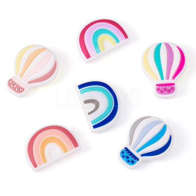 6Pcs 6 Styles Silicone Knitting Needle Cap Protector SIL-TA0002-40-1