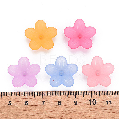 Frosted Acrylic Bead Caps X-MACR-S371-08A-1