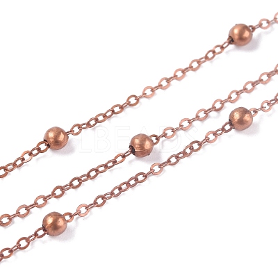 Brass Flat Oval Cable Chains CHC018Y-R-1