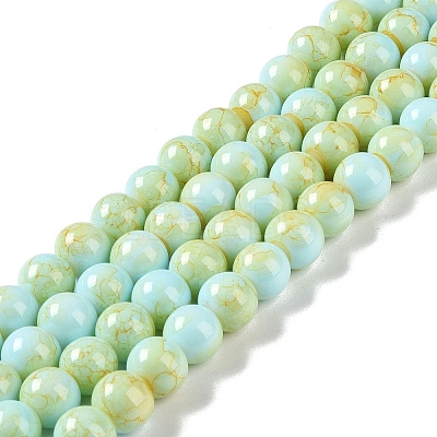 Baking Paint Glass Bead Strands GLAA-H031-01C-08-1