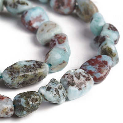 Natural Larimar Beads Strands G-D0002-D64-1