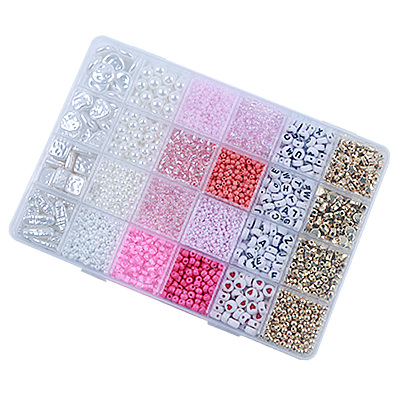 DIY 24 Style Acrylic & ABS Beads Jewelry Making Finding Kit DIY-NB0012-02H-1