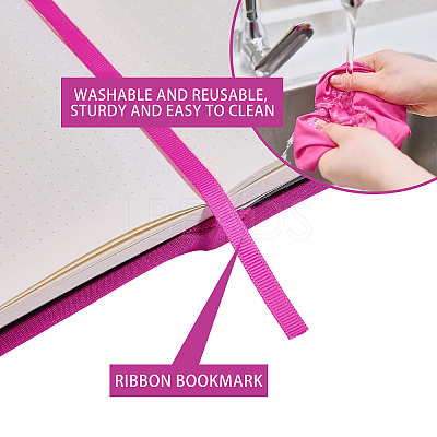 Elastic Cloth Book Cover AJEW-WH0696-009E-1