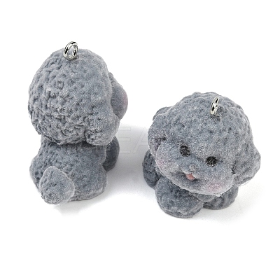 Flocky Resin Pendants FIND-A052-07L-1