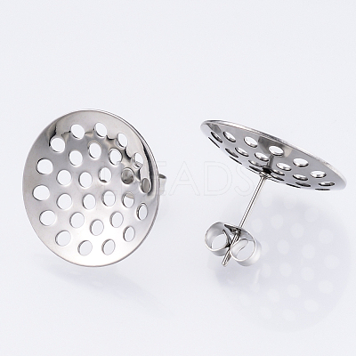 Non-Tarnish 304 Stainless Steel Stud Earring Findings STAS-Q231-03C-A-1