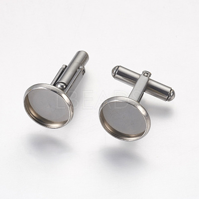 Tarnish Resistant 304 Stainless Steel Cuffinks STAS-G187-23P-12mm-1