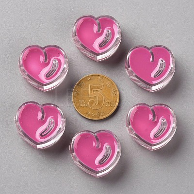 Transparent Enamel Acrylic Beads TACR-S155-004I-1