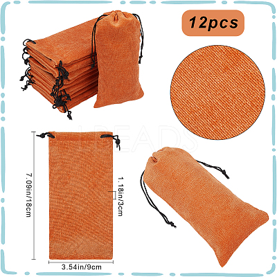 12Pcs Velvet Glasses Storage Drawstring Bag ABAG-BBC0001-16F-1