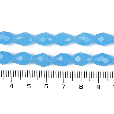 Electroplate Imitation Jade Glass Beads Strands EGLA-N013-J8mm-D05-1