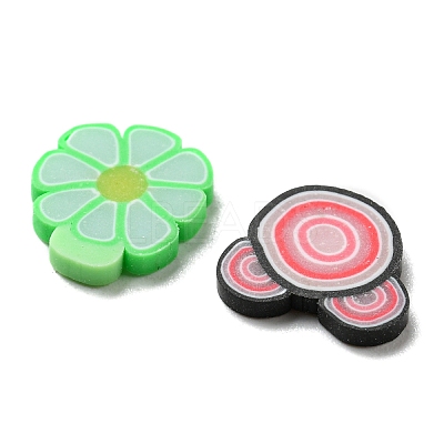 Handmade Luminous Polymer Clay Cabochons CLAY-C004-01-1
