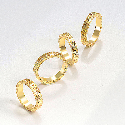 Brass Crushed Ice Pattern Finger Rings FS-WG1F485-03-1