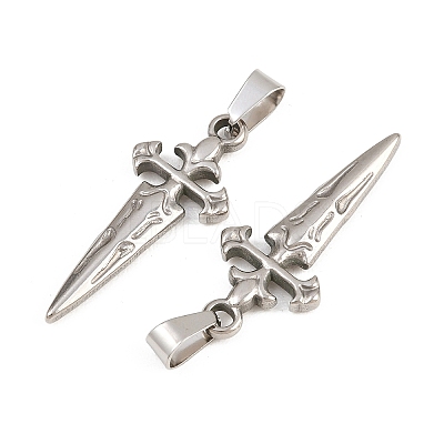 Ion Plating(IP) 304 Stainless Steel Pendants STAS-F288-11P-1