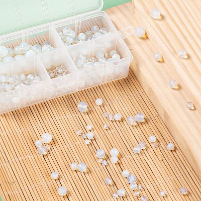 340Pcs 4 Sizes Opalite Beads G-LS0001-28-1