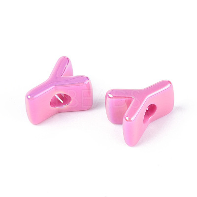 UV Plating Opaque Acrylic Beads PACR-ZX018-04Y-1