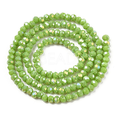 Electroplate Glass Beads Strands EGLA-A034-P2mm-B24-1