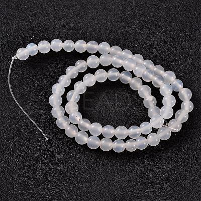 Natural White Agate Beads AGAT-6D-14-1
